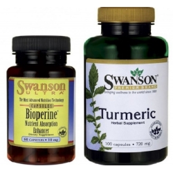 Pachet Bioperine® 10 mg 60 & Turmeric - Curcuma Longa 720 mg